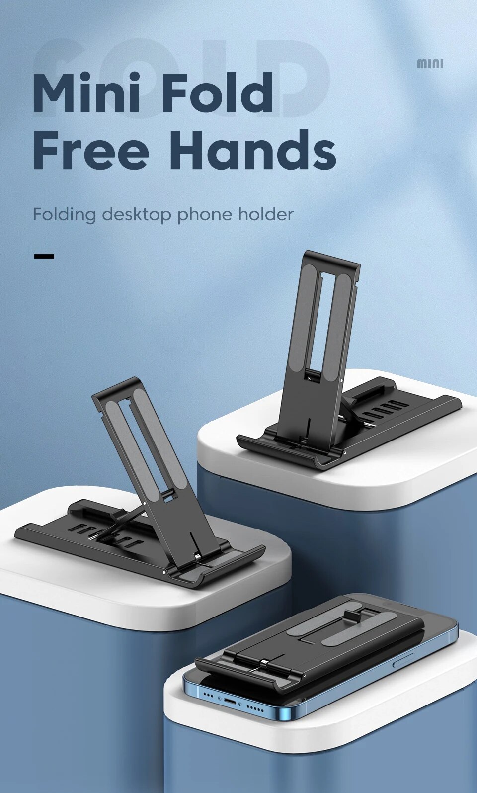 RYX Portable Foldable Easy Carry Mobile Phone Holder Stand 12cm ...