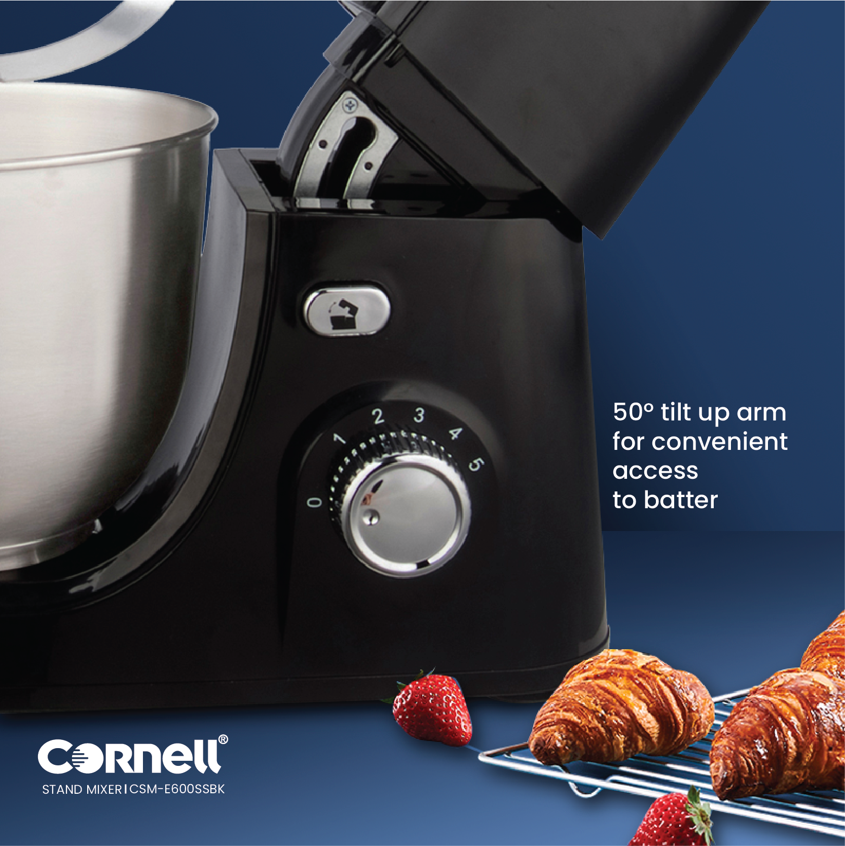 Cornell 4.2L Heavy Duty Stand Mixer CSME600SSBK CSME600SSBK (Food