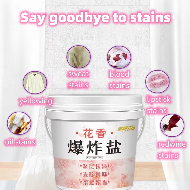 200/1100g Flower Fragrance Salt Fizzer Infant Laundry Strong Stain ...