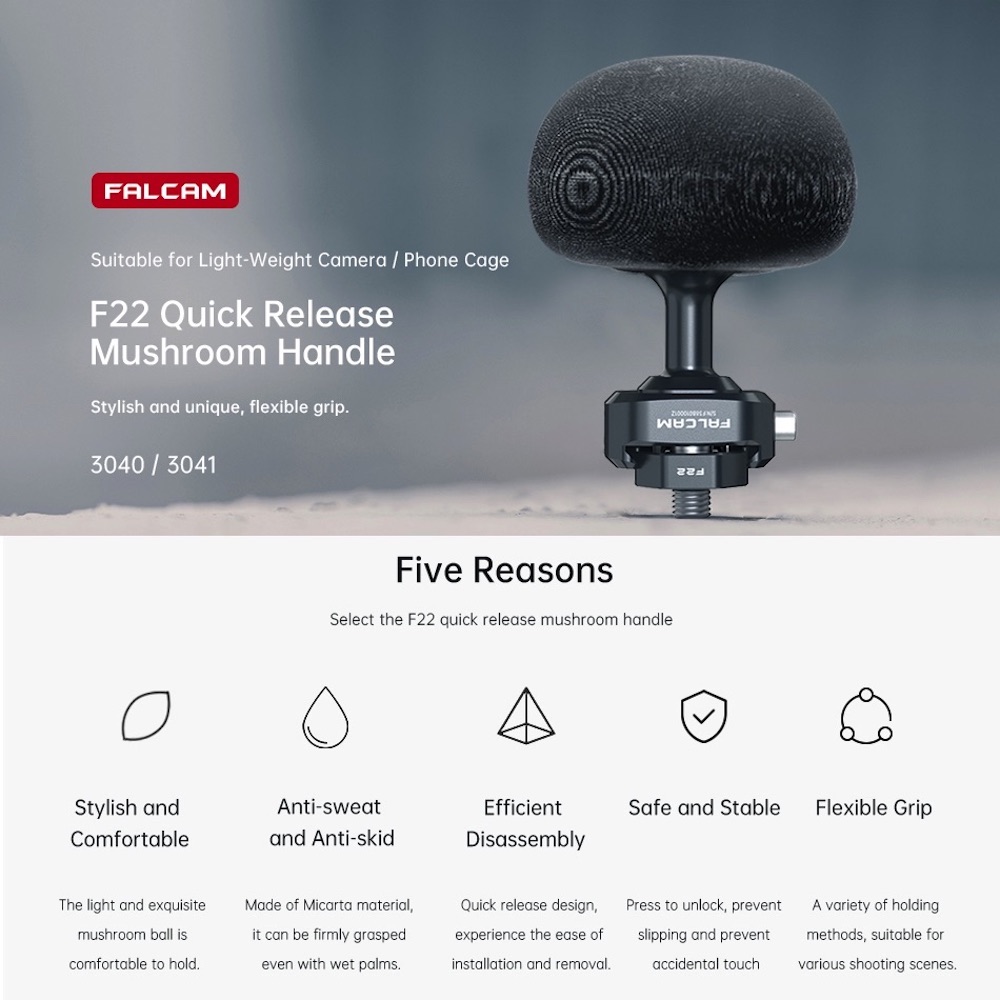 Ulanzi Falcam F22 Quick Release Mushroom Handle Hand Grip Cage Mount ...