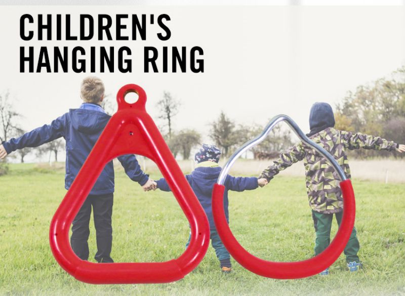 Kids Gym Rings Pull Up Ring Sports Swing Ring Ninja Obstacle Monkey ...