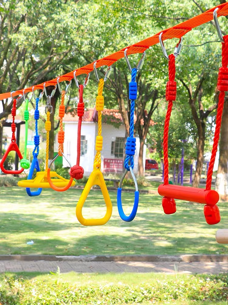 Kids Gym Rings Pull Up Ring Sports Swing Ring Ninja Obstacle Monkey ...
