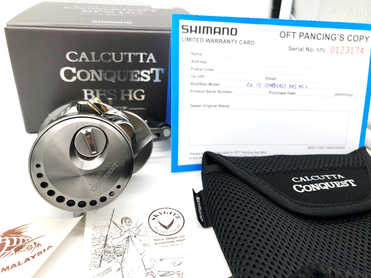 Moulinet De Pêche Shimano Calcutta Conquest BFS HG - Version Main Gauche, Occasion En Bon état De Fonctionnement