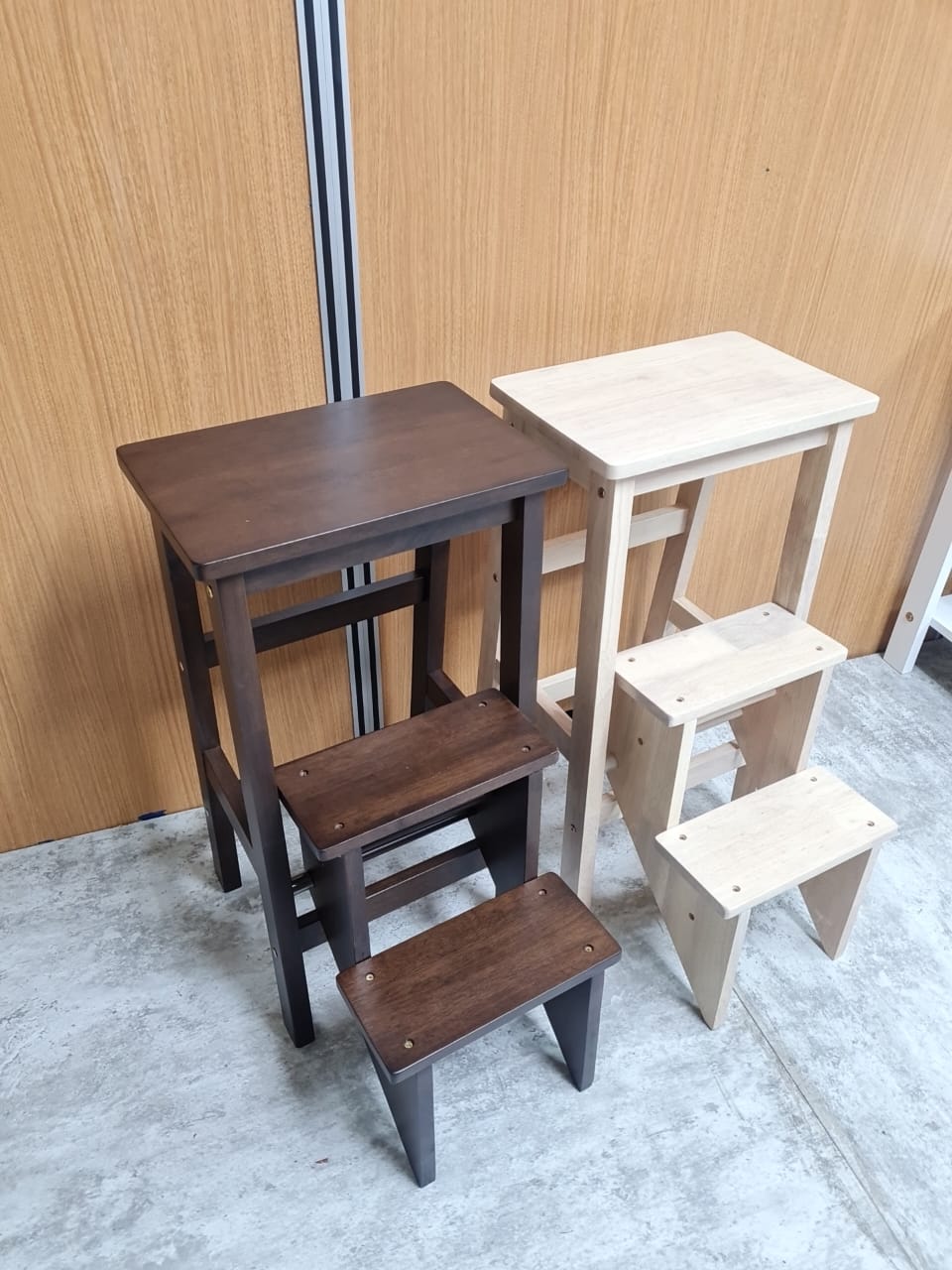 Heavy Duty 3 Step Chair Rubberwood Solid wood Tangga Ladder Heavyduty ...