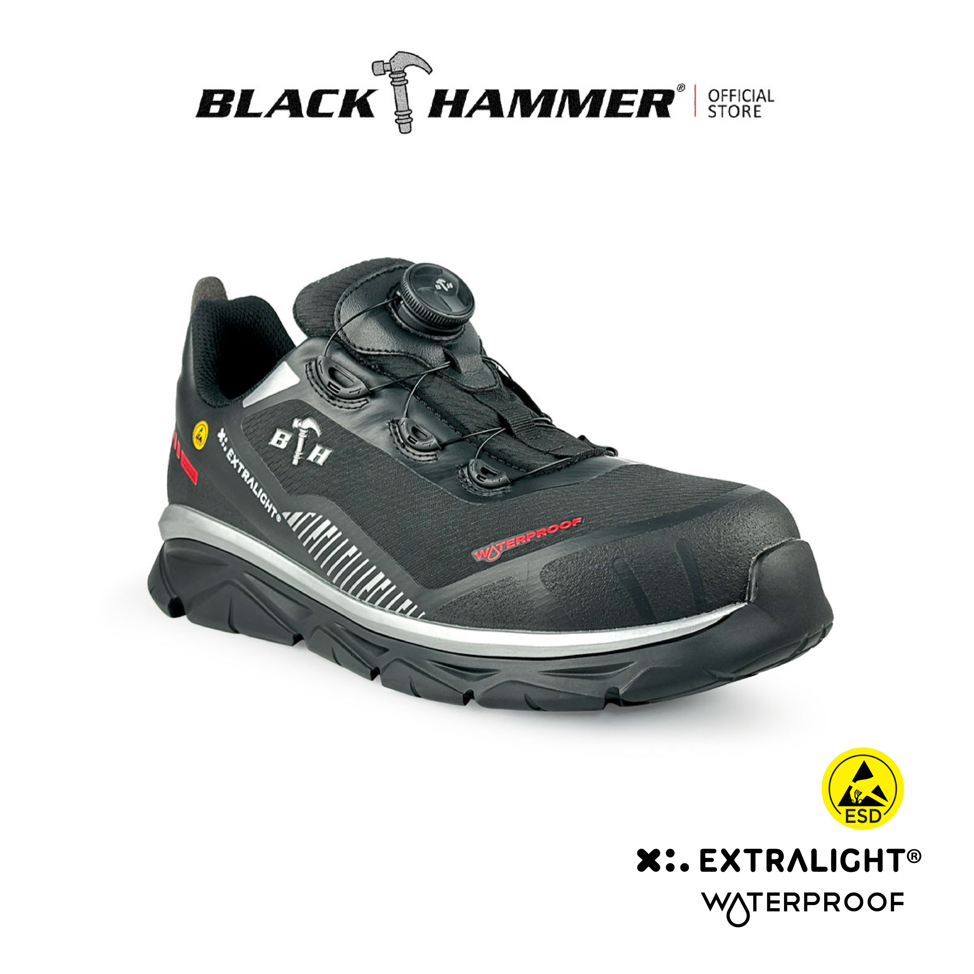 Black Hammer Pro Series Men Low Cut Waterproof ESD Extralight Safety Shoe BHS 22003 Shopee Malaysia