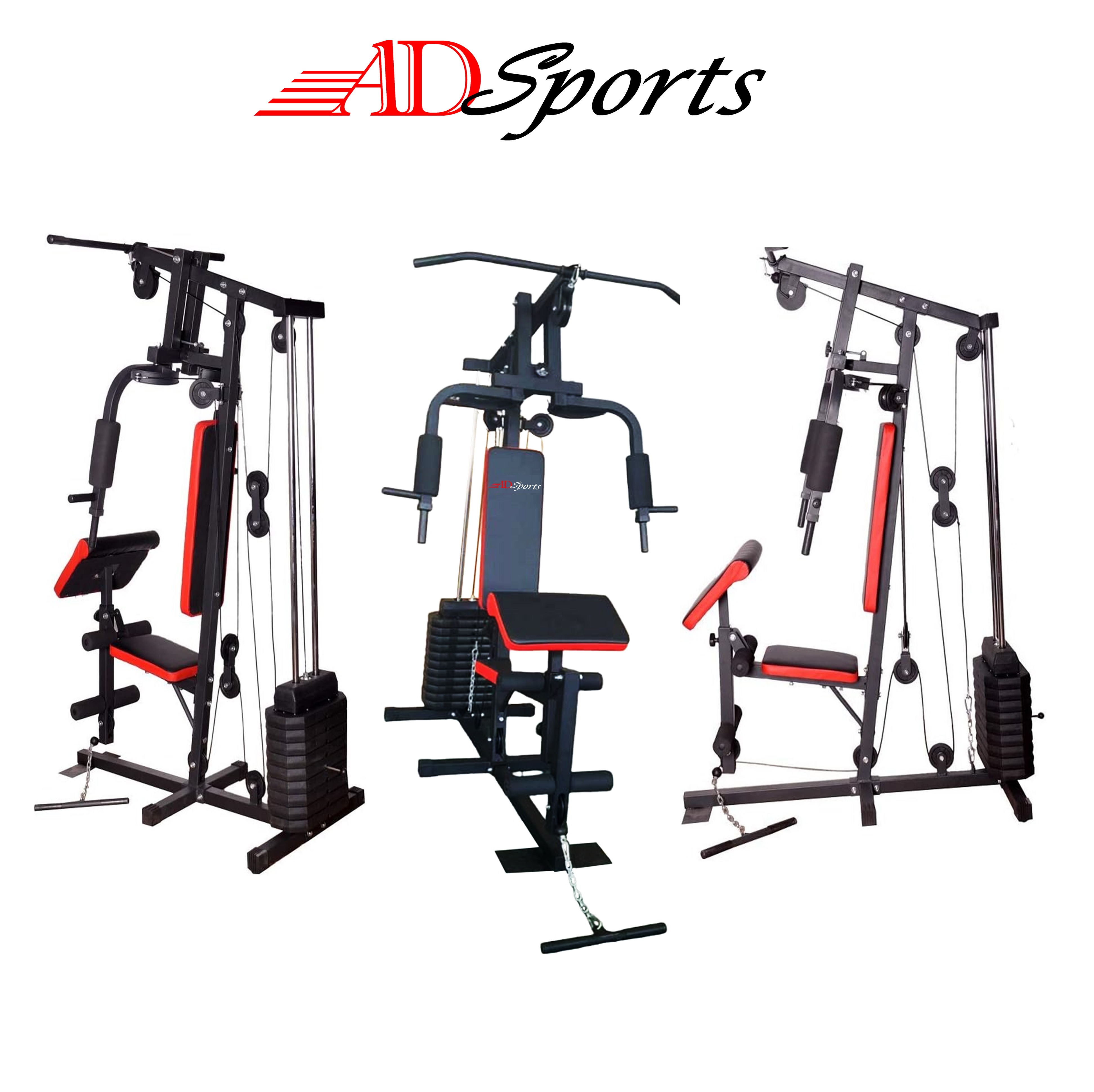 ADSports F3 All In 1 Multi-Function Home Gym 54KG Weight Stack Fitness ...