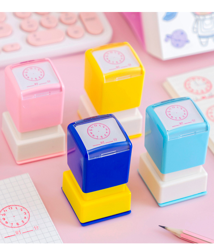 Wenbo Teacher Teaching Materials Clock Stamp Children Education Time ...