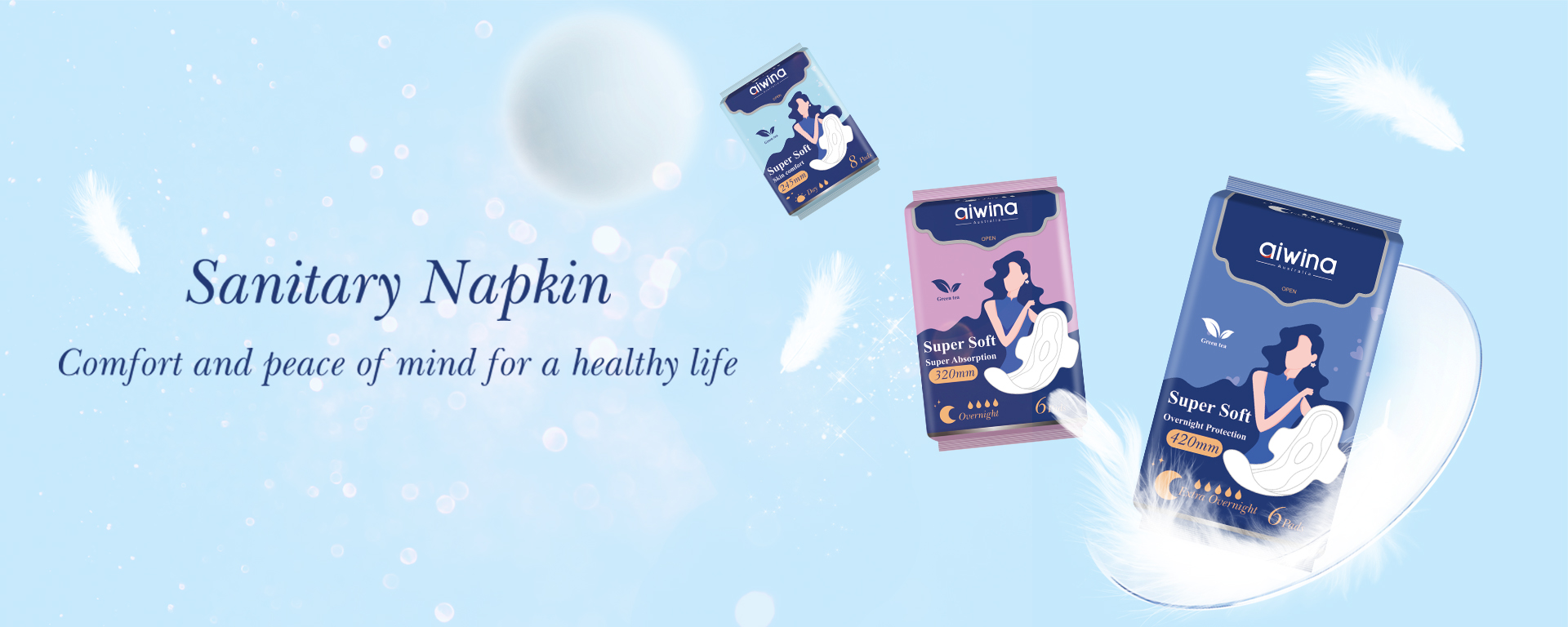 Aiwina Adult Day Night Comfort Soft Precious Whisper Sanitary Pad