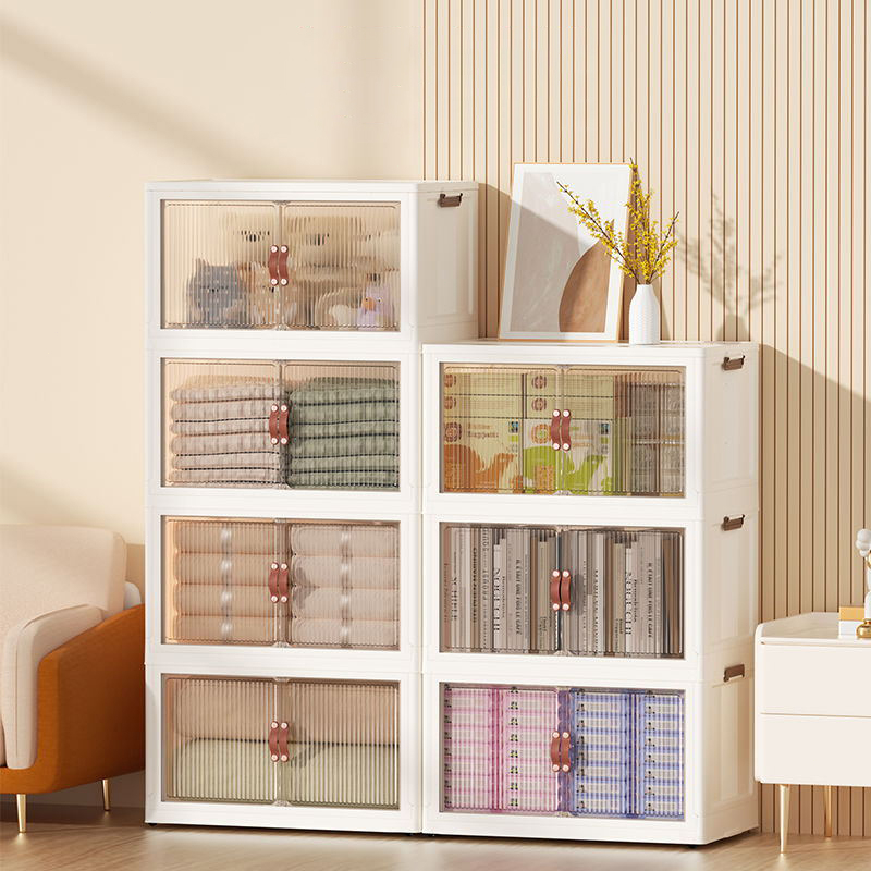 5 Layers Foldable Storage Cabinet Multipurpose Double Sided Stackable ...