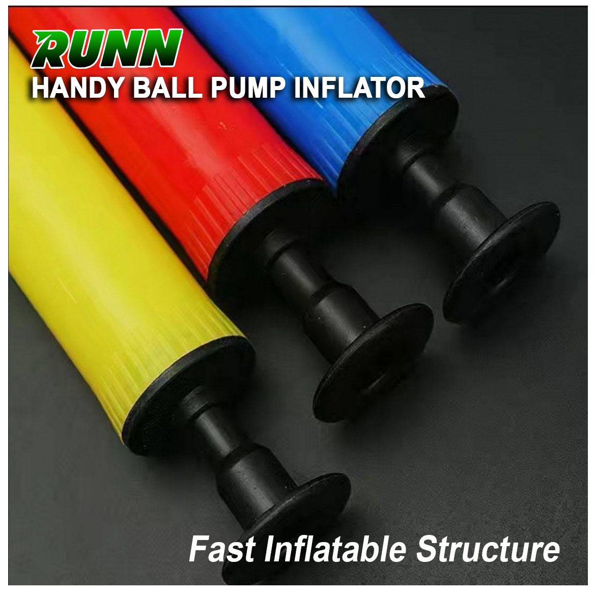 RUNN Handy Ball Pump Inflator with Needle Jarum pam bola Football ...