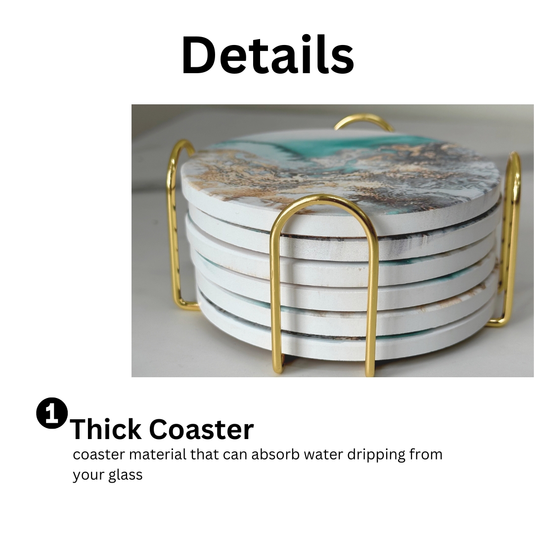 Alas Cawan Lapik Cawan Ceramic Coaster Absorb Water Absorbent Premium