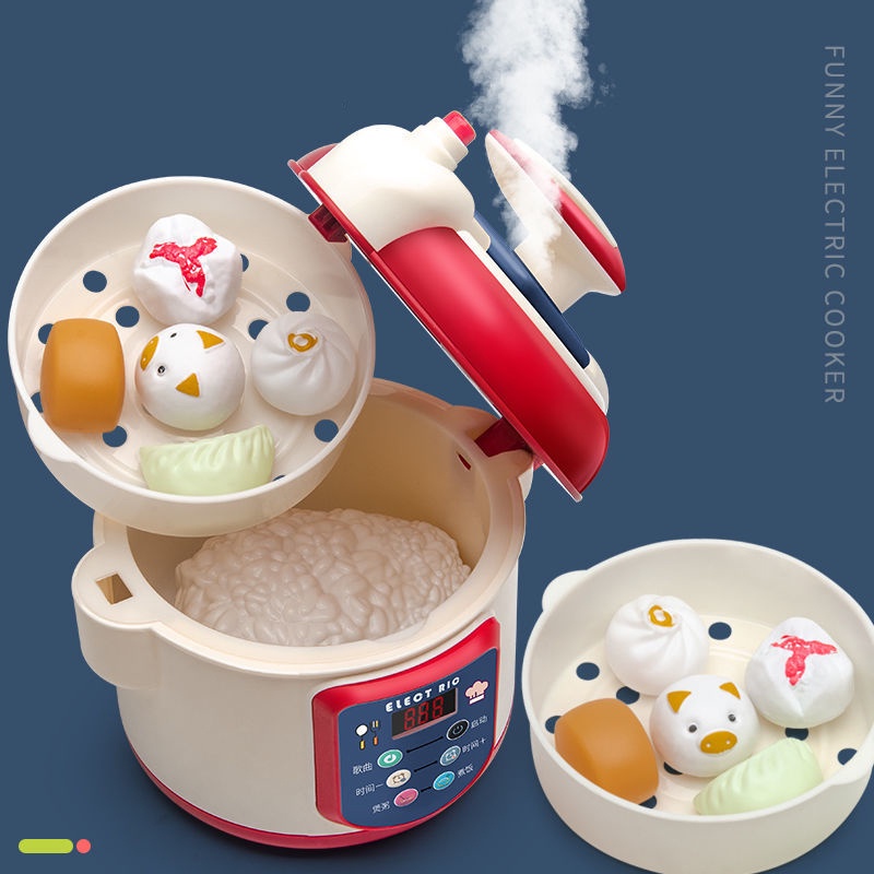 Q.Moon Store Rice Cooker Disinfection Cabinet Kids Kitchen Pretend Play ...