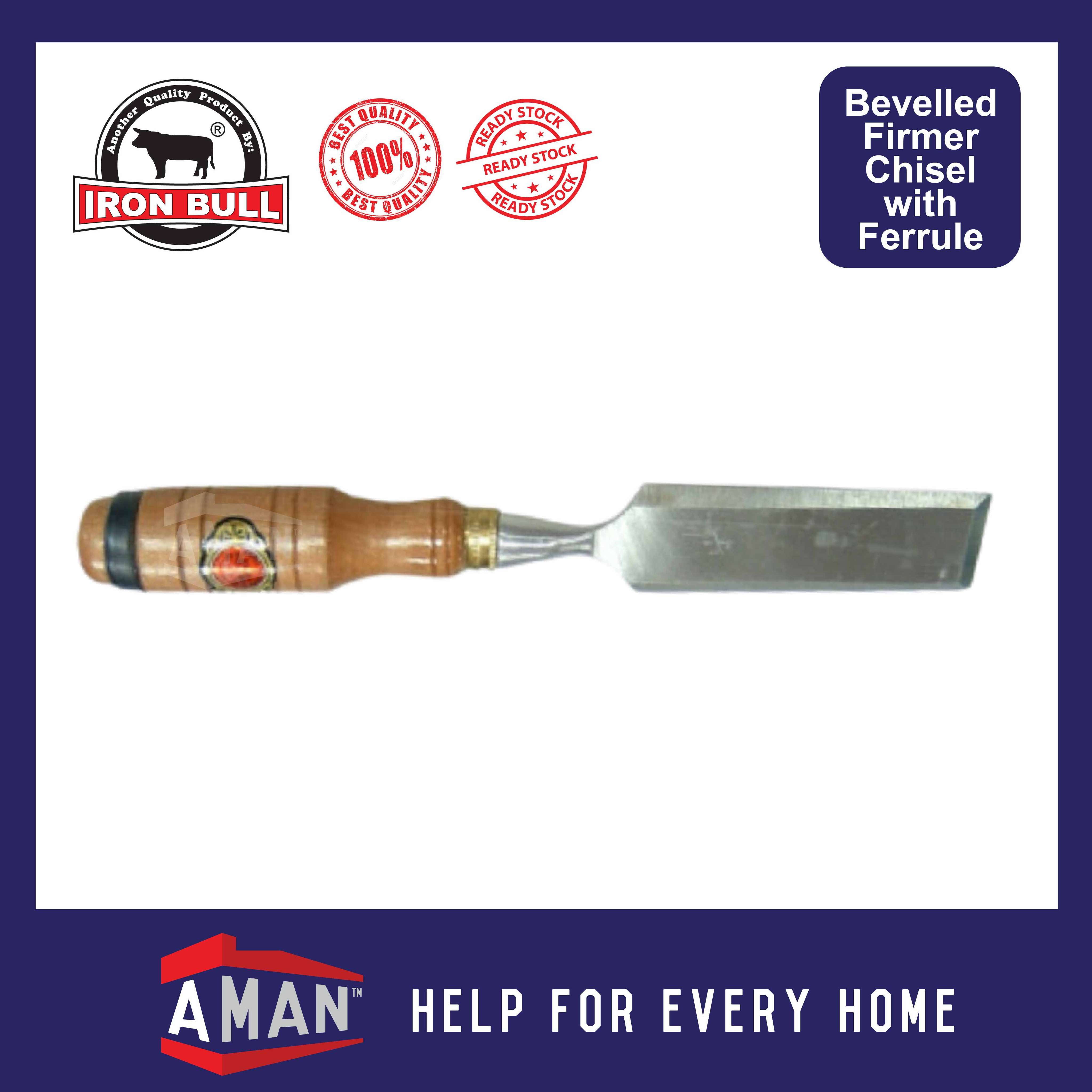 IRON BULL Firmer Chisel Bevelled Wood Chisel With Ferrule Woodworking ...
