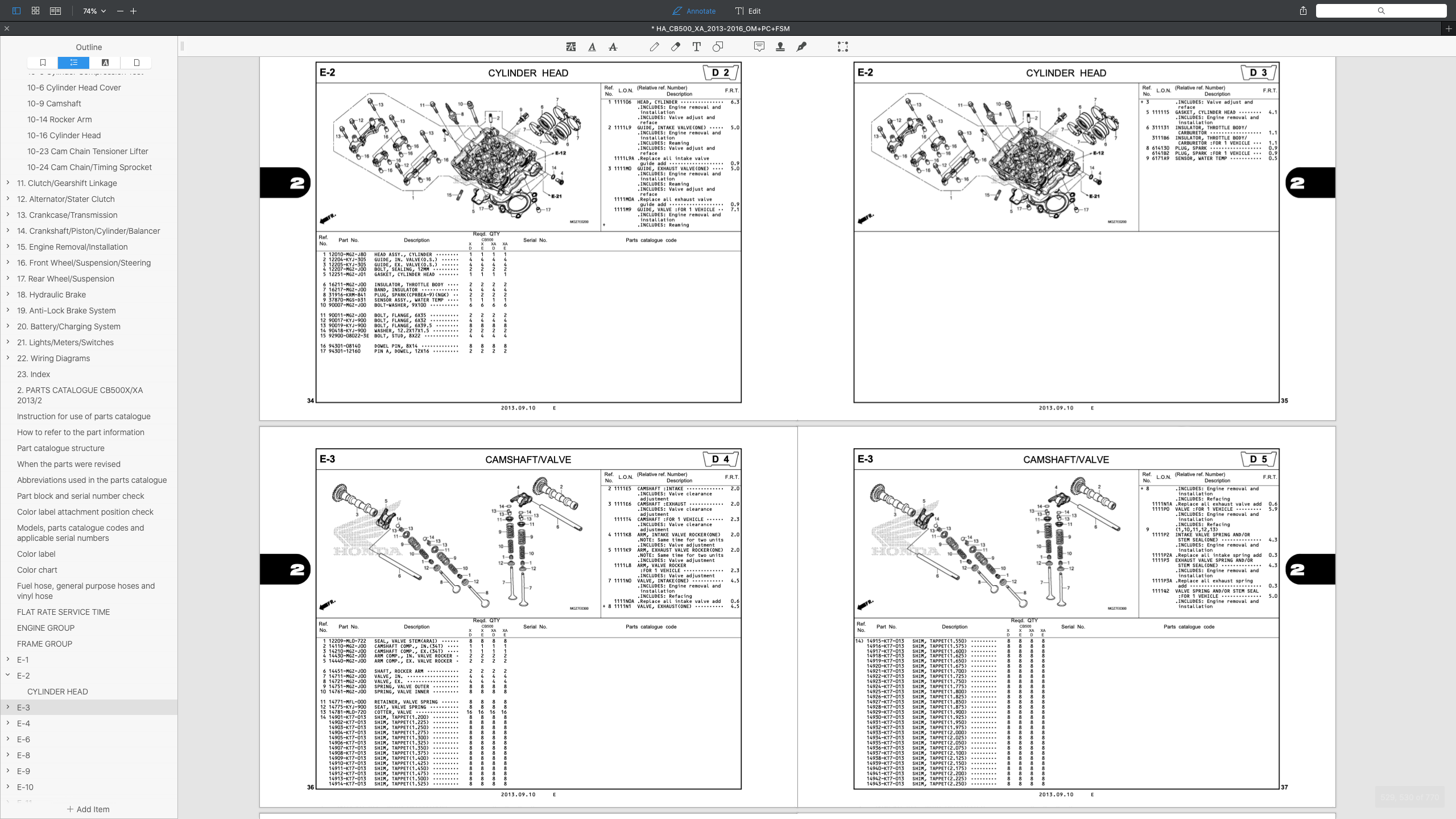 2018 HONDA CB500X SERVICE MANUAL PDF visual data 3