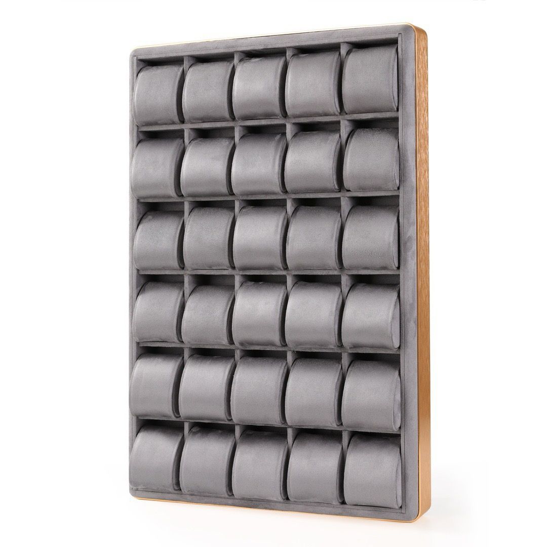 Ezego Watch multi-position storage box metal round edge jewelry tray ...