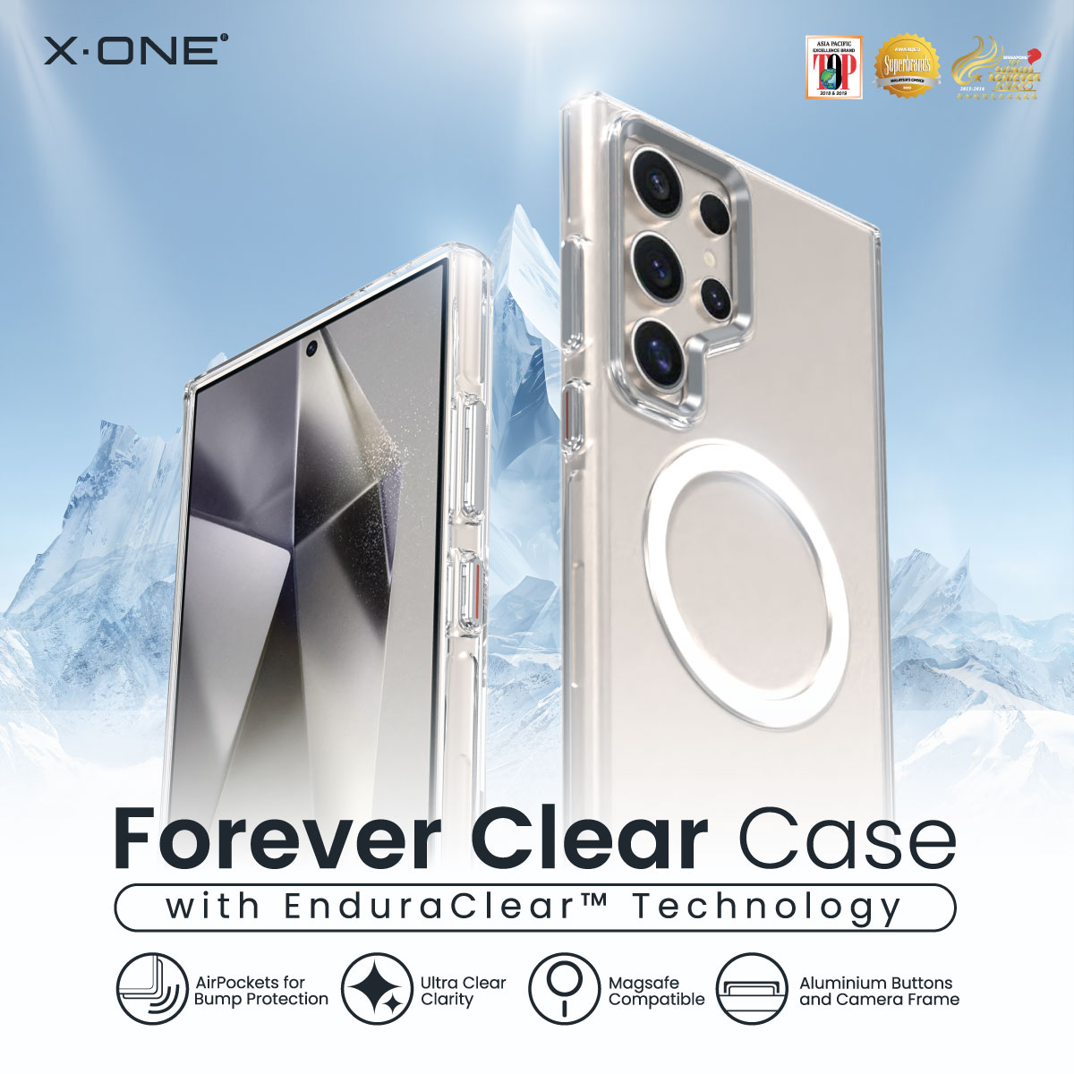 Original X-One Xone forever clear magnetic charge casing for Samsung ...