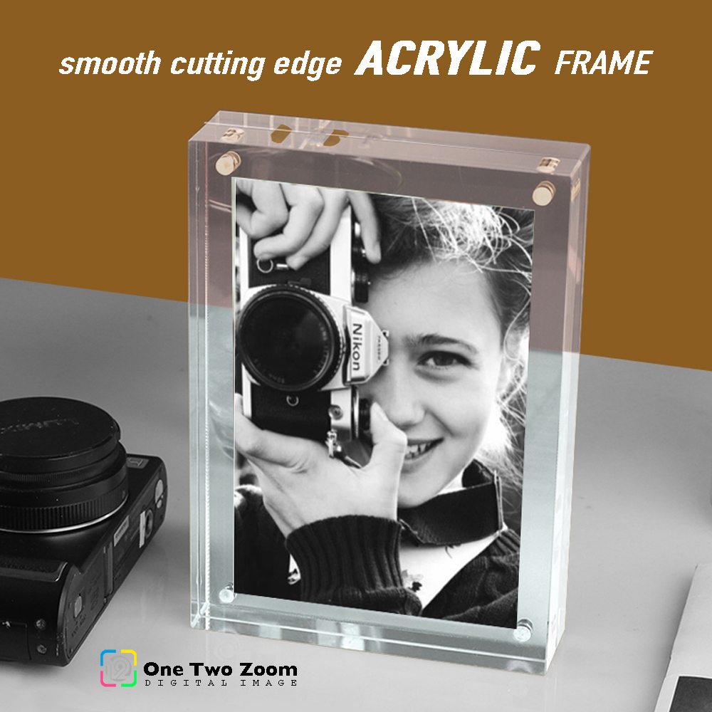 Crystal Clear Acrylic Photo Frame Double Panel Acrylic 20mm Frameless