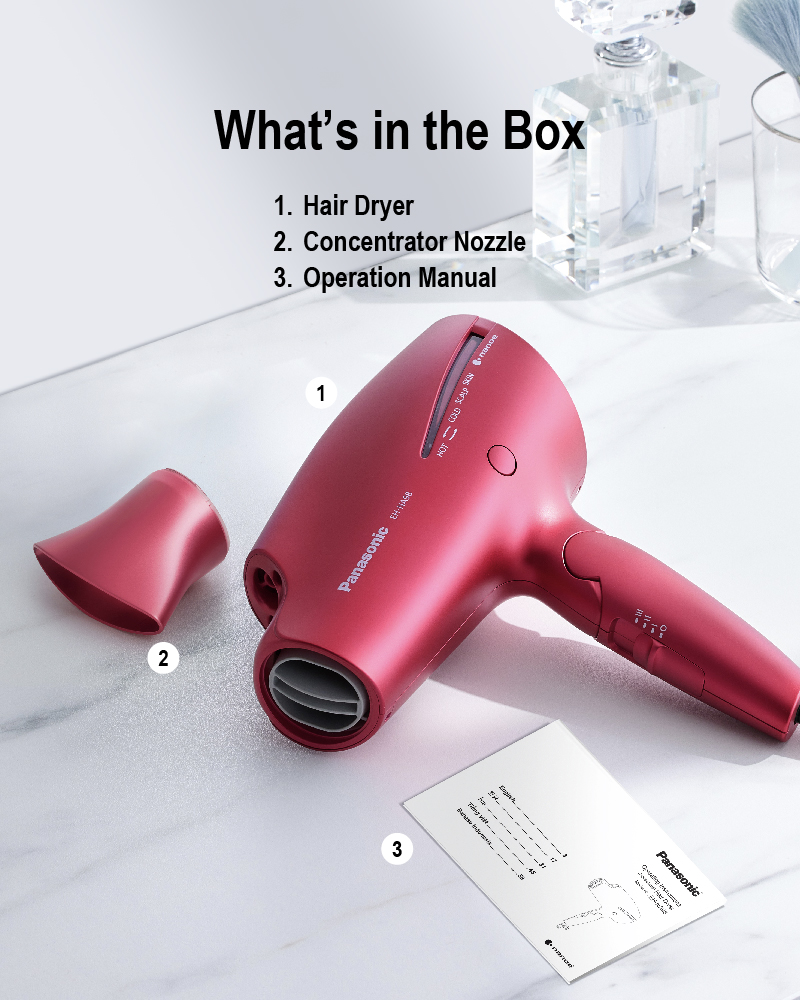 Panasonic 1800W EH-NA98 nanocare Hair Dryer Nanoe™ Double Mineral