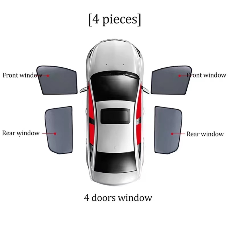 Toyota Fortuner 2005-2026 Strong Magnetic Sunshade [4 pcs] | Shopee ...