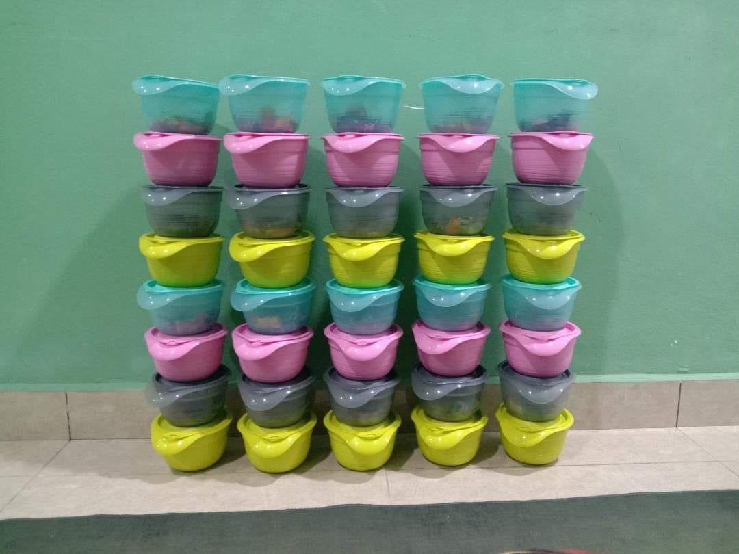 Tupperware Pretty Pastel 625ml (colorful bowls) liquid tight air tight ...