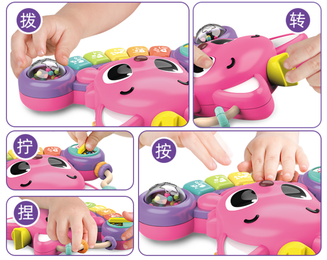 【Original】PINKFONG Finger Piano Music Rattle Baby Toy Puzzle Baby Shark ...