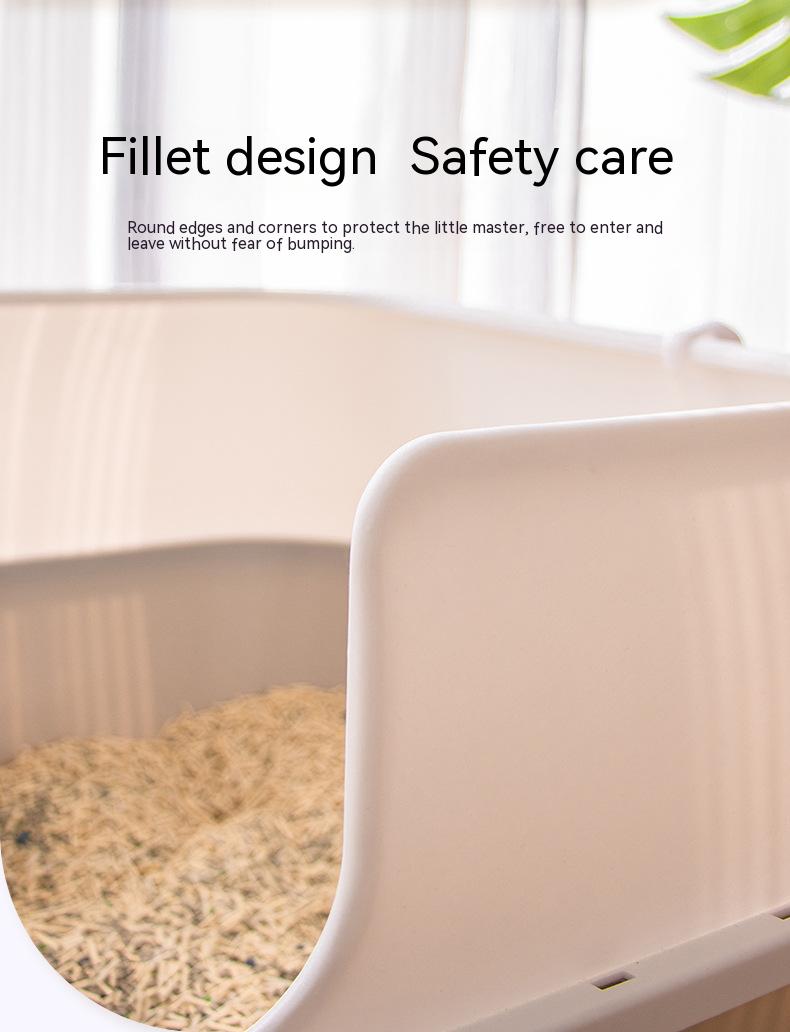 Photo inspiration: Fresh Look at Open Top Cat Litter Box Bedpan Splashproof With High Side