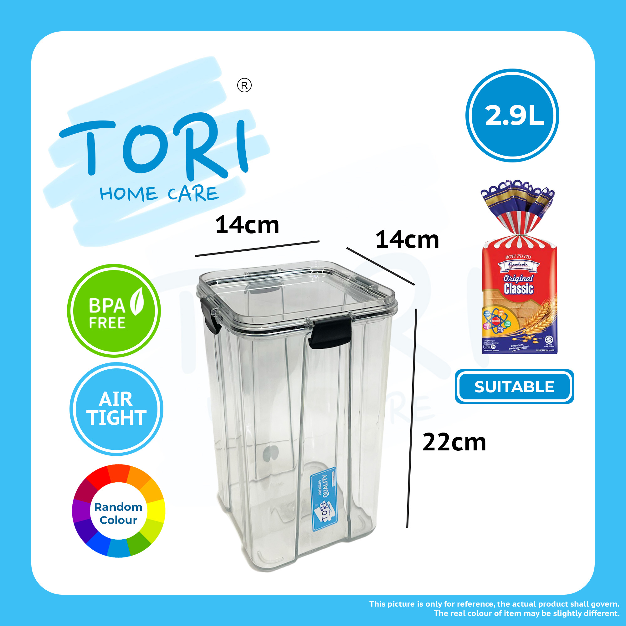 TORI HOME Airtight Container | BPA FREE Multipurpose Food Container ...