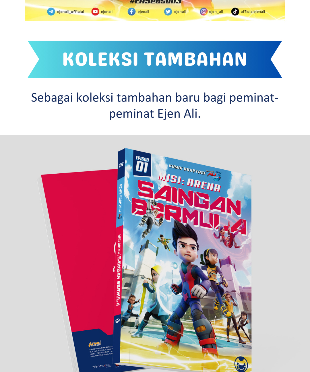 Buku Ejen Ali: Season 3 Ep 1 Misi Saingan Bermula Komik Aksi Comic Ejen ...