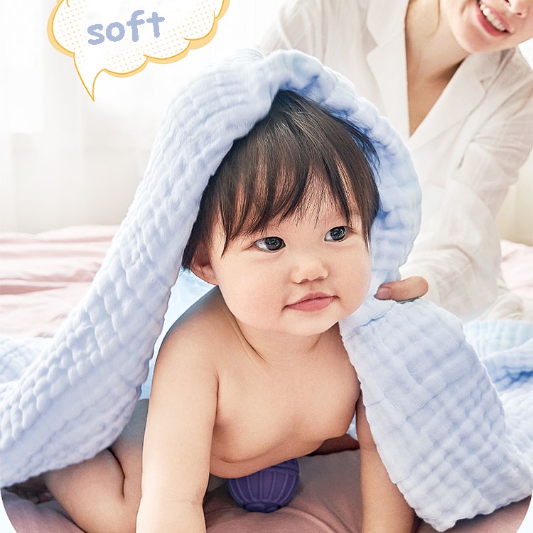 🐳105X105cm Bedung 3 Lapis & 6 Lapis Super Lembut 100% Kapas Newborn ...
