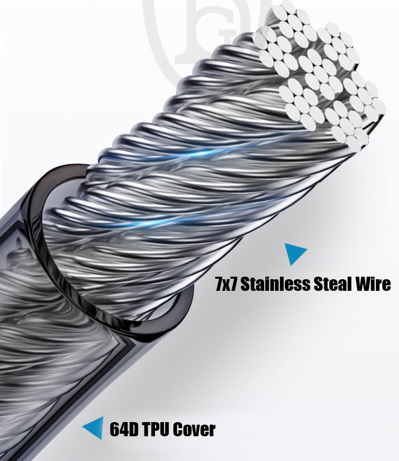 Stainless Steel Anti-lost Spring Rope for Fishing Retractable 7x7 Wire ...