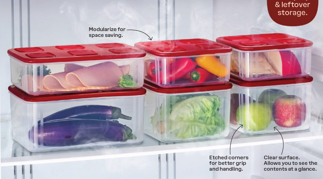 *1.5L 1pc/2pcs*Tupperware ClearMate Medium Set Or/And Large set Red ...