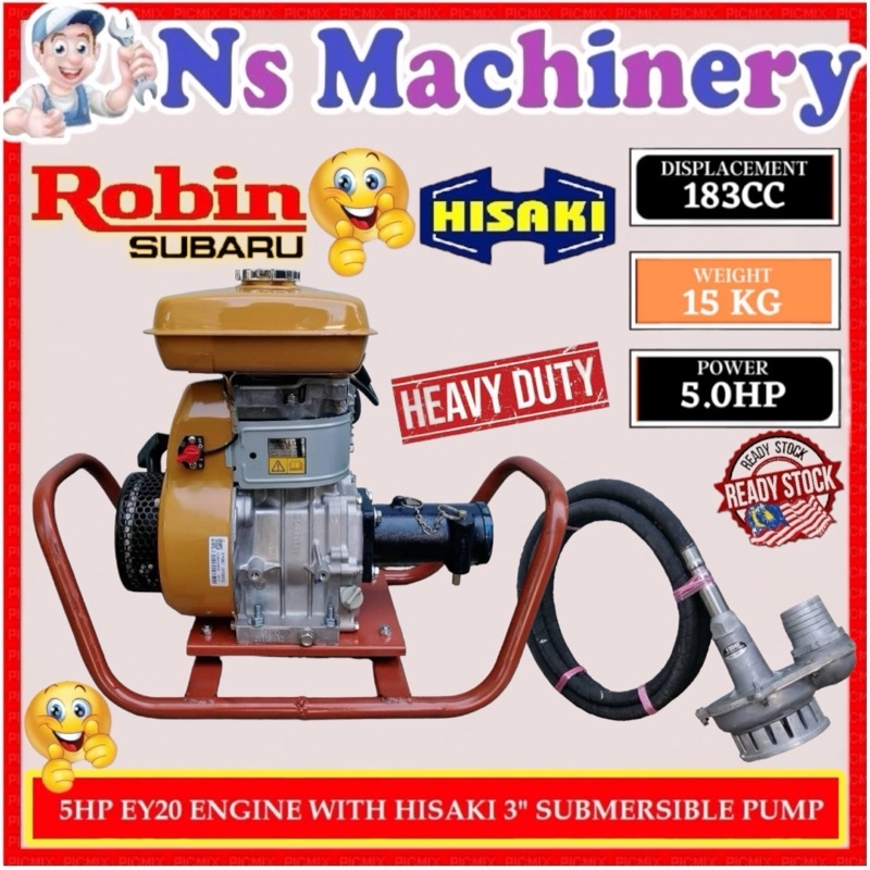 Robin EY20 Engine 5.0HP With Hisaki local 3