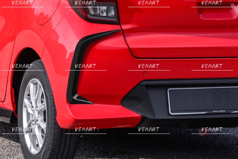 Vemart perodua axia new 2023-2024 car rear bumper canard body kit ...