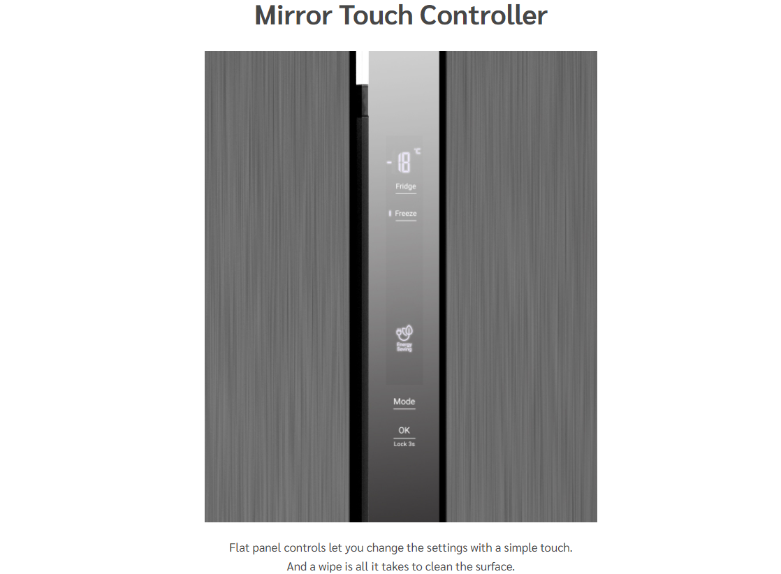 Hitachi 525L Inverter Side by Side Inverter Refrigerator with Touch ...
