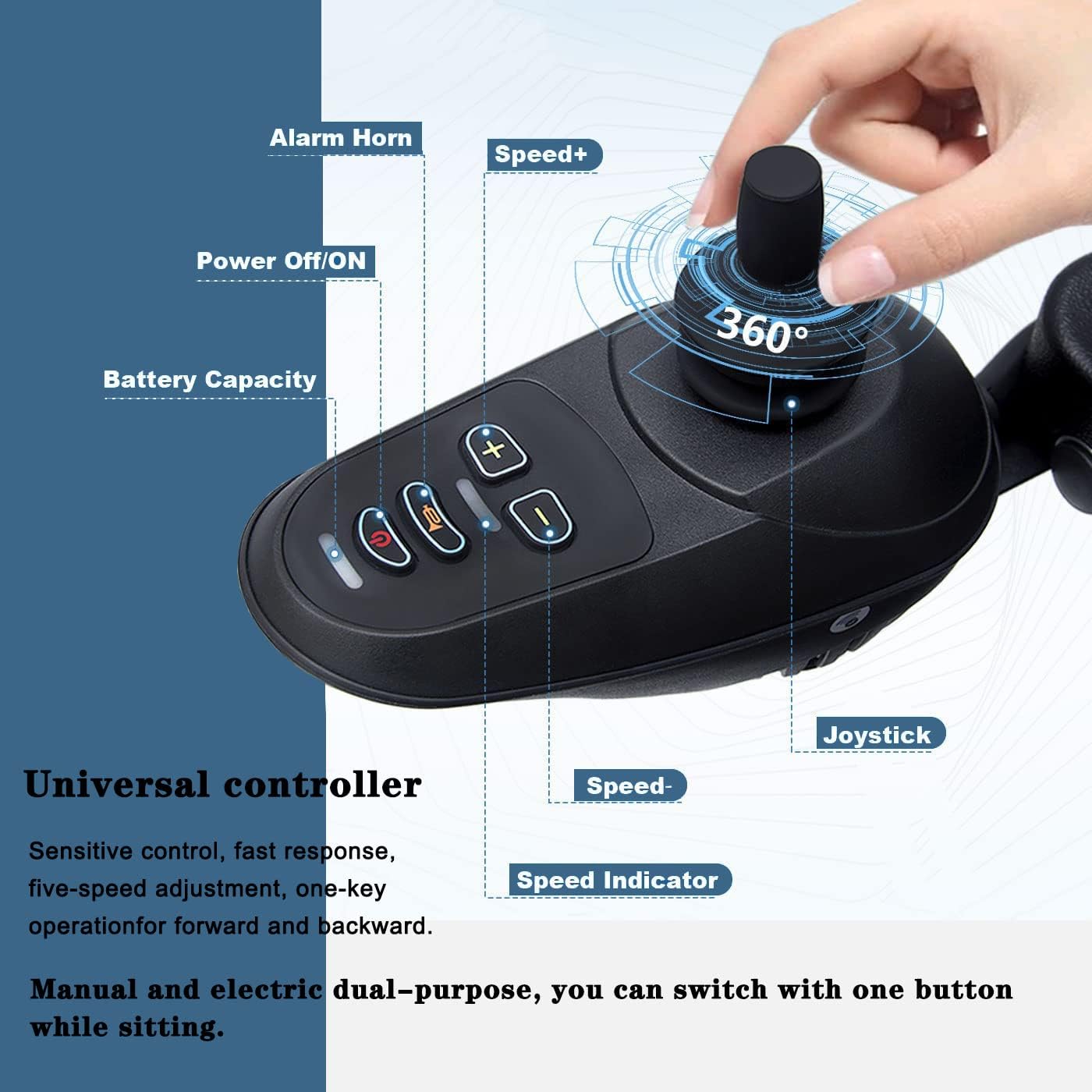 Zennfit A03D Lightweight Folding Electric 14KG Wheel Chair for Adults