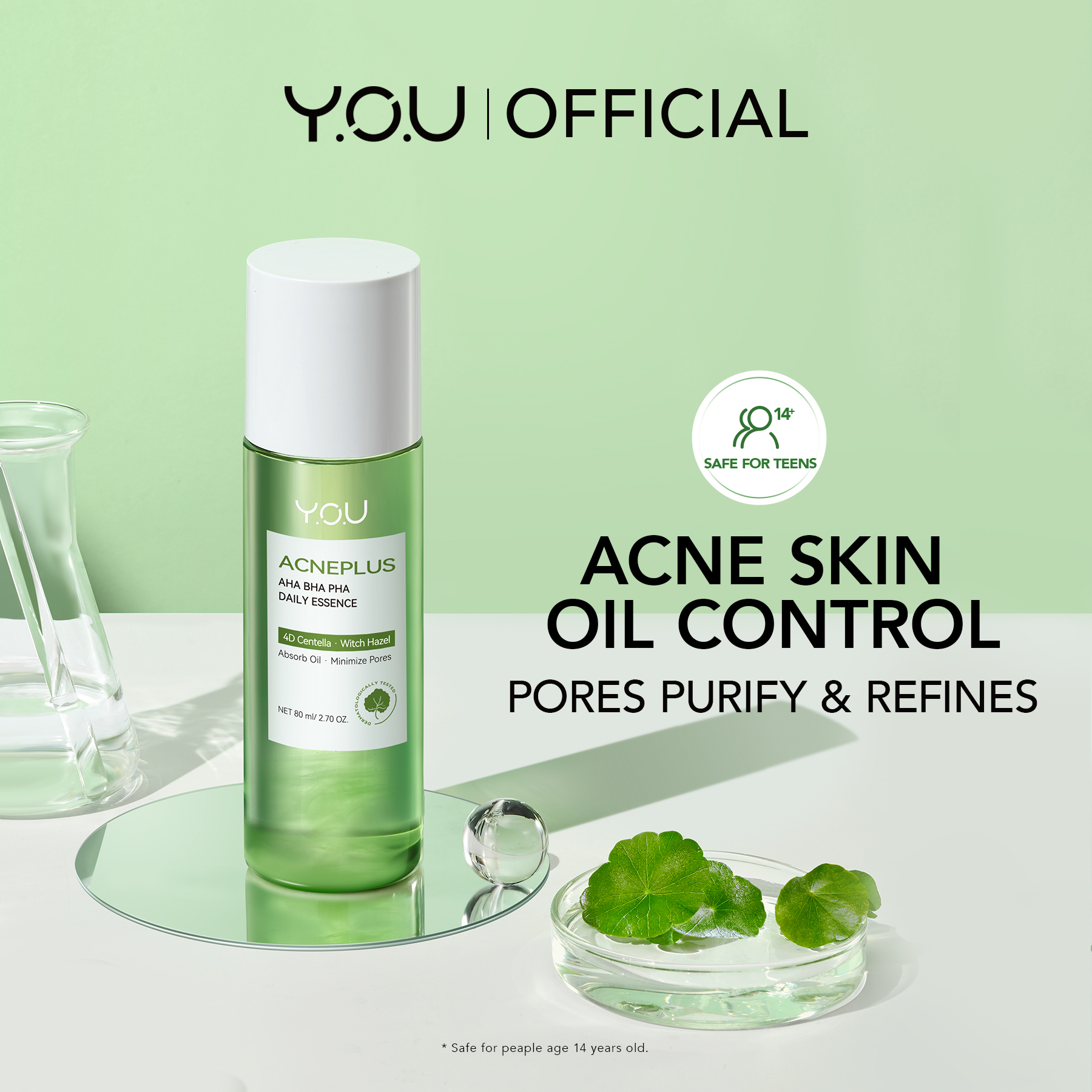 [BEST BUNDLE] YOU Acneplus Essential Bundle with Cica AHA BHA PHA Oil ...