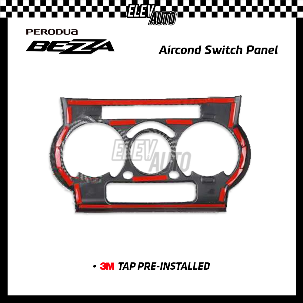 Perodua Bezza Aircond Switch Panel Interior Trim Carbon Fiber Black ...