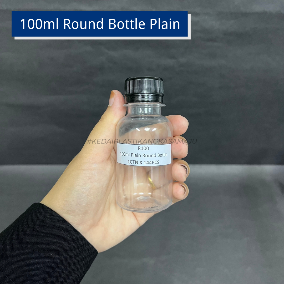 【Bundle】Botol Plastik + Black Cap (100ml, 120ml, 150ml, 220ml, 250ml ...