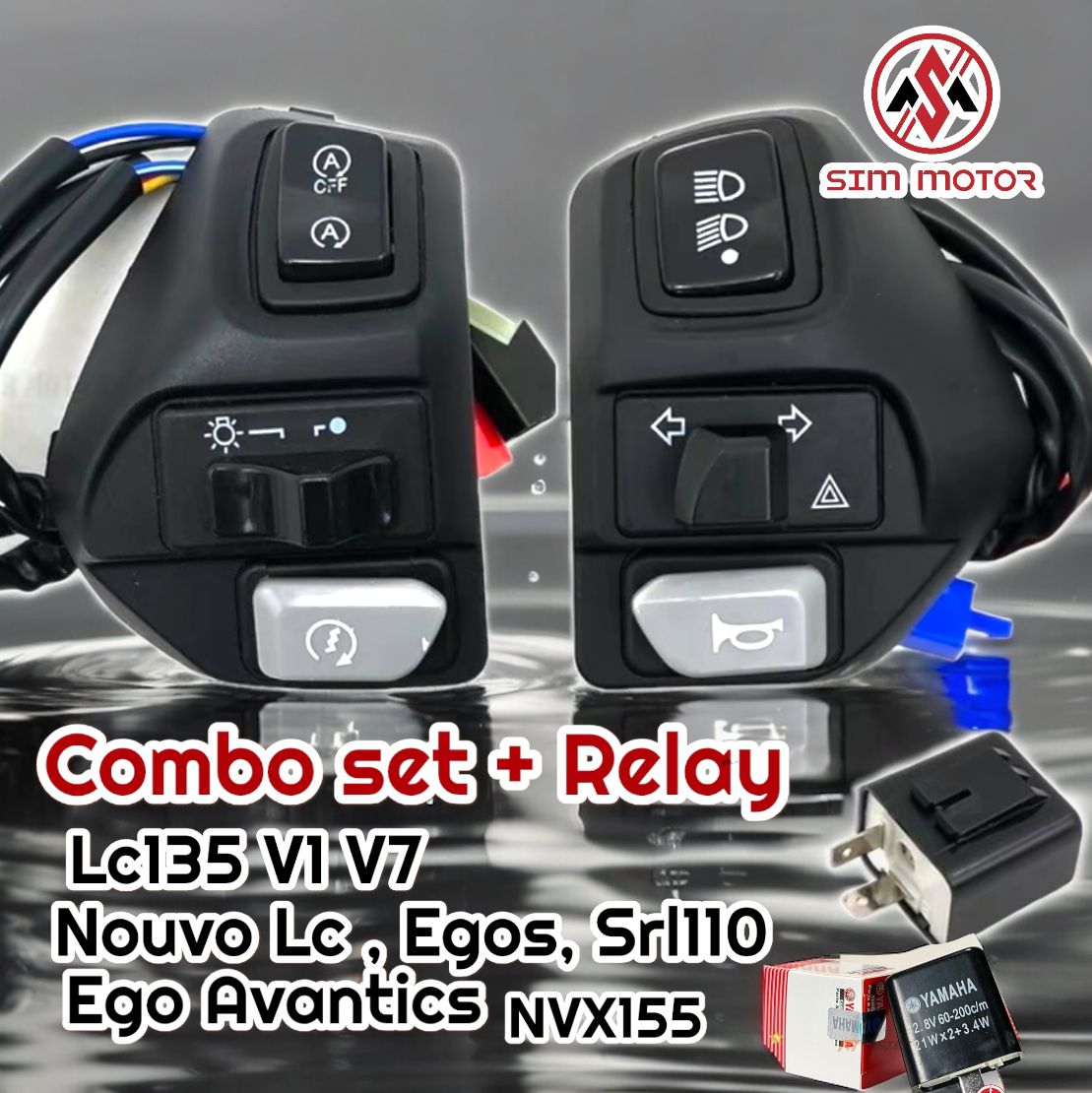 DOUBLE SIGNAL on off Handle switch LC135 V1 V2 V3 V4 V5 V6 V7 EGOS ...