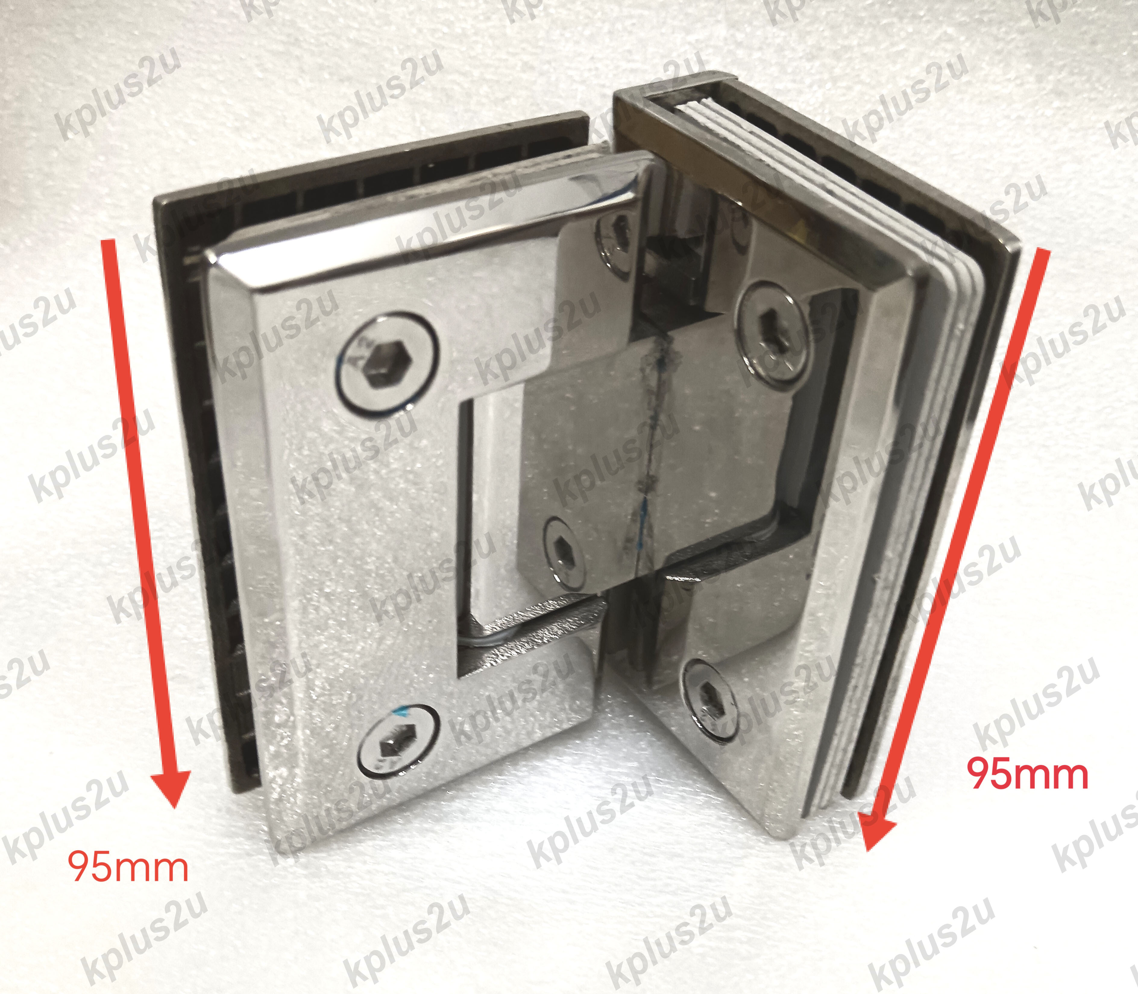Shower Screen Door Hinge 90degree Stainless Steel SUS304 Glass attach ...