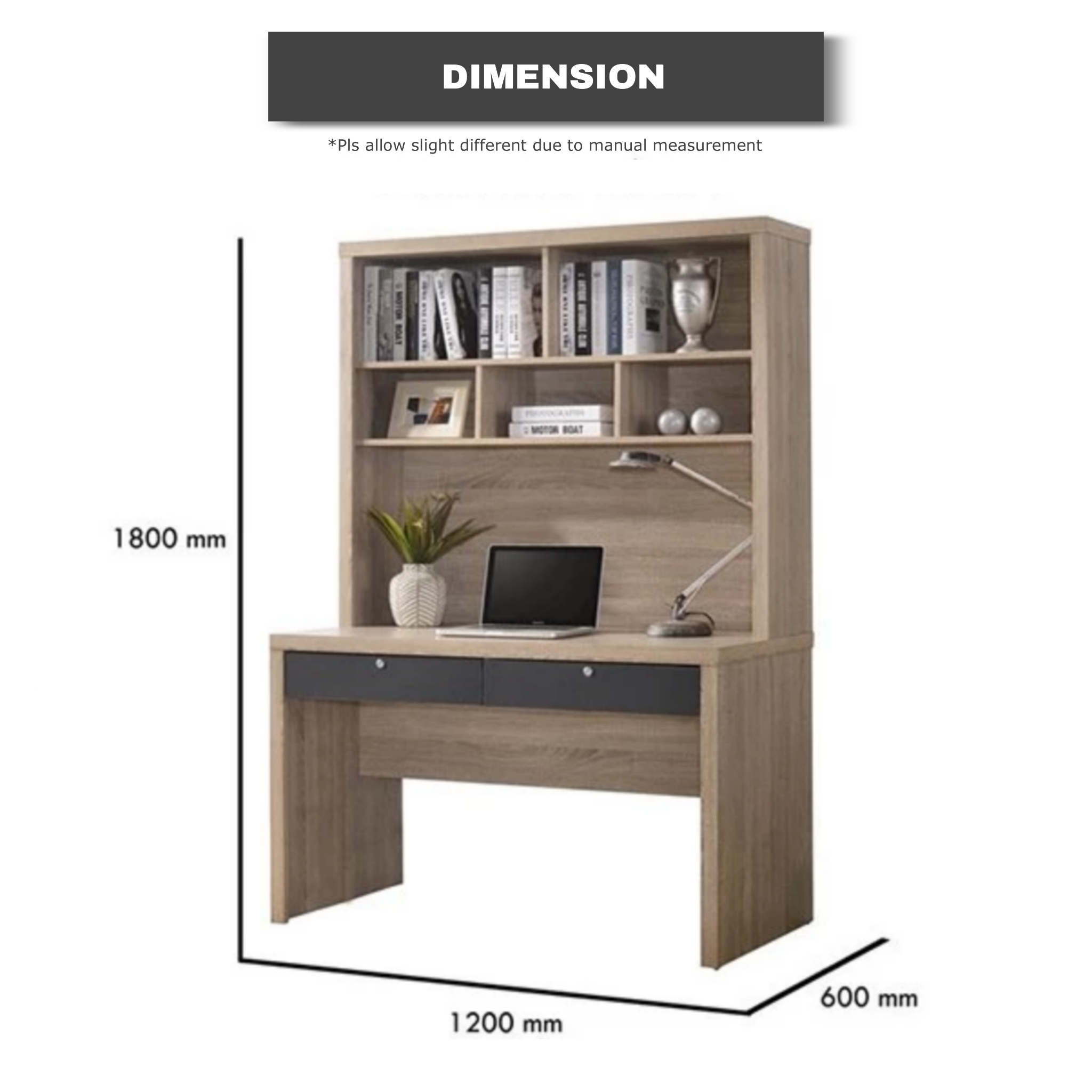 EGO SHOP 4 ft Study Table Study/ Desk Writing /Table Meja Belajar /Self ...