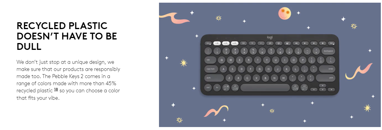 LOGITECH K380S PEBBLE KEYS 2 BLUETOOTH WIRELESS KEYBOARD MULTI DEVICE ...