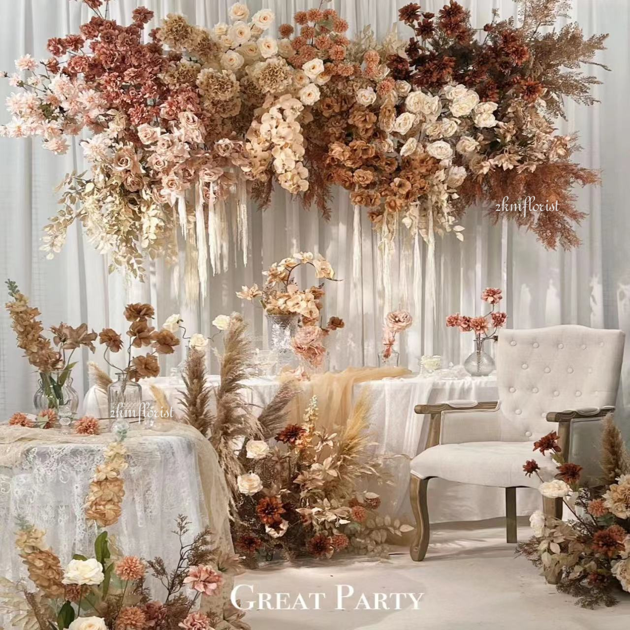 BROWN SERIES ARTIFICIAL FAKE FLOWER Bouquet Living Home Decor ...