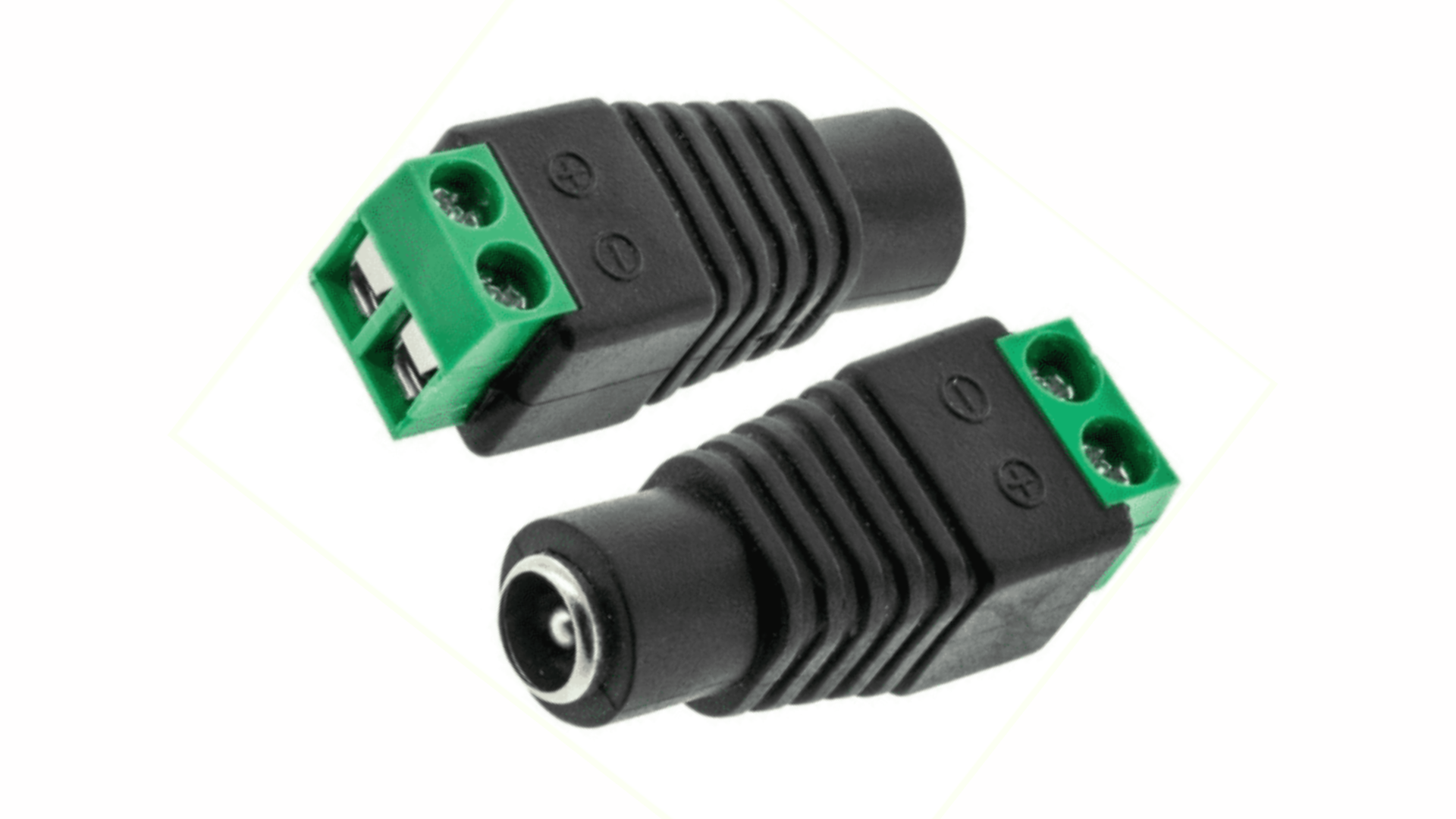 Analog CCTV DC Plug Female Screw On Type 2 Wire +/- DC 12V Power ...