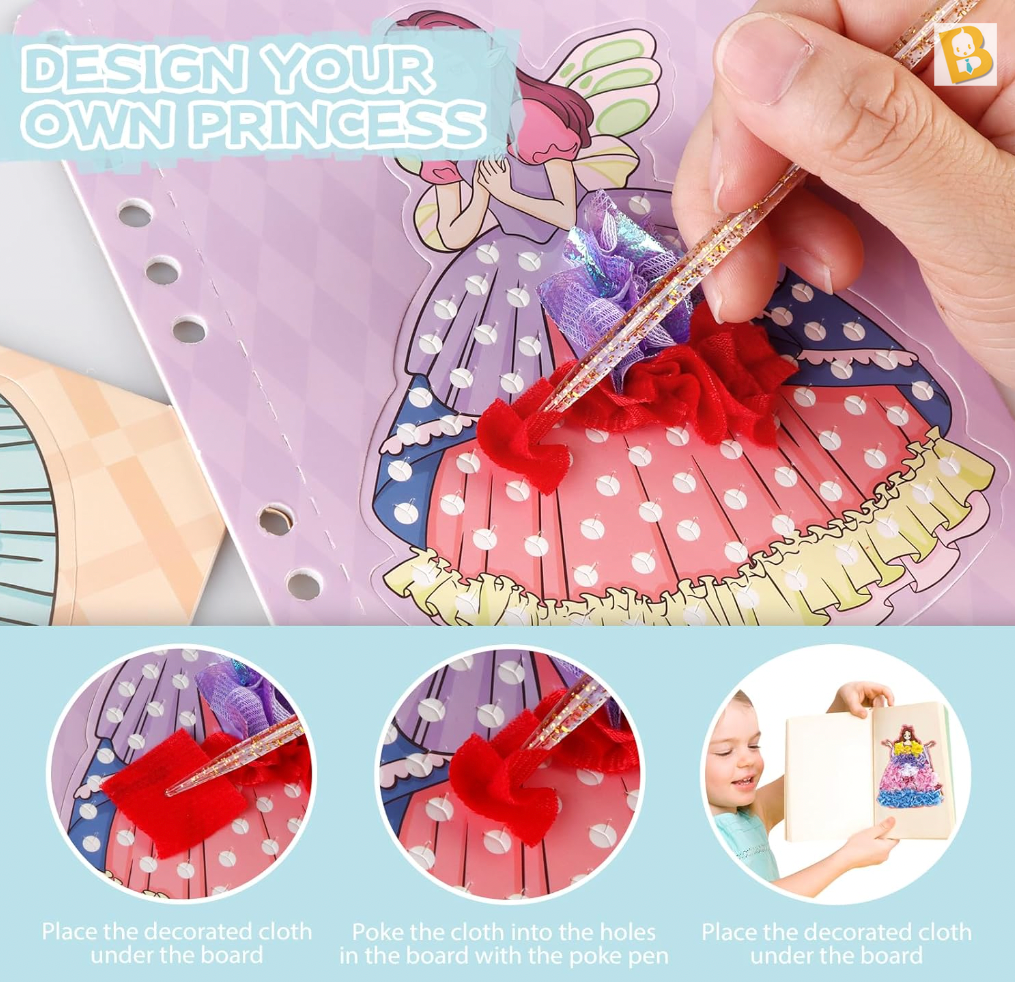 BabyBoss Fabric Art Puzzle Puncture Painting Poke Kits Hand-Painted ...