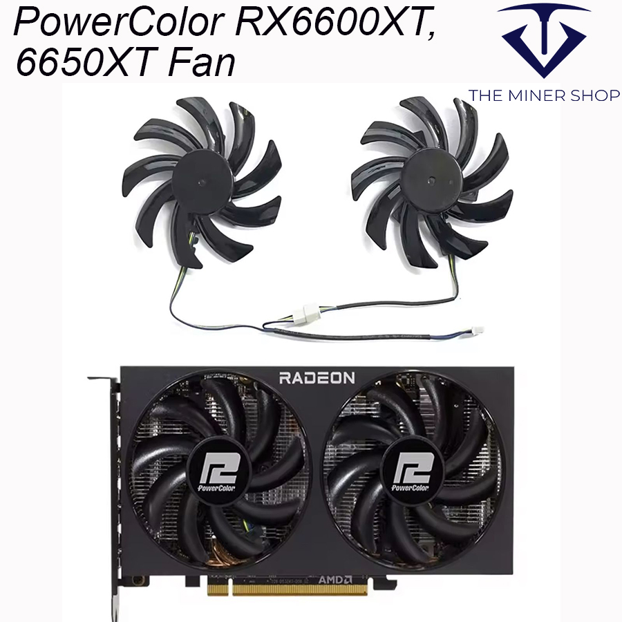 PowerColor RX 6600, 6600 XT, 6650 XT GPU Fan Replacement | Shopee Malaysia