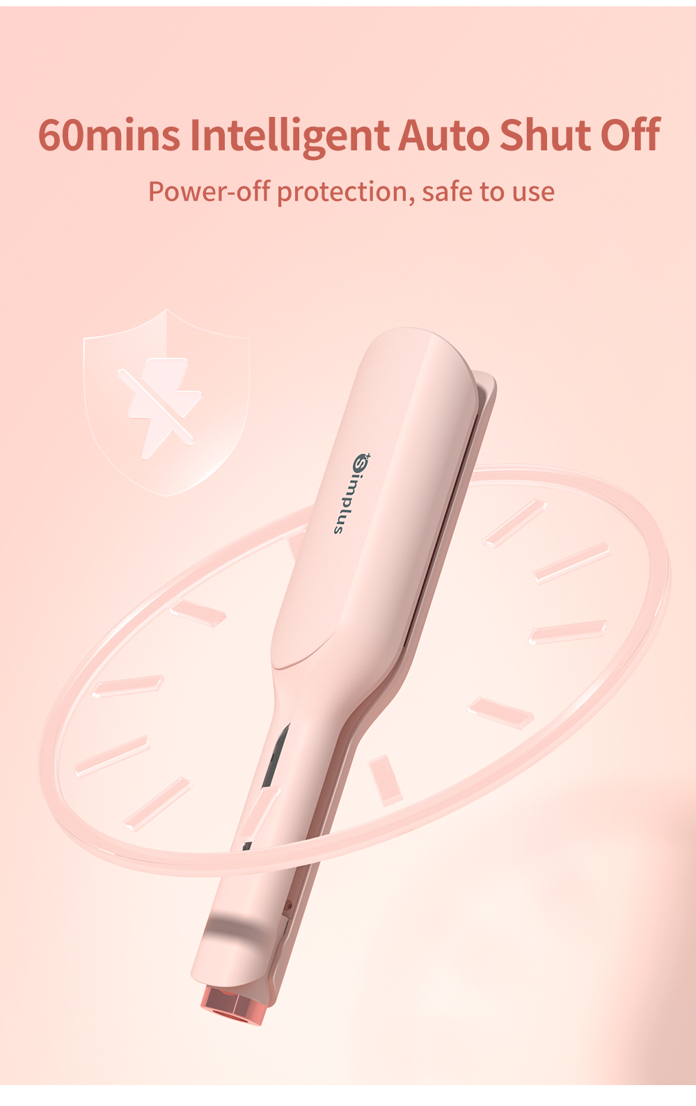 【Simplus Pink 】32MM Egg Roll Hairstyle Hair Curler Water Ripple丨Wavy ...