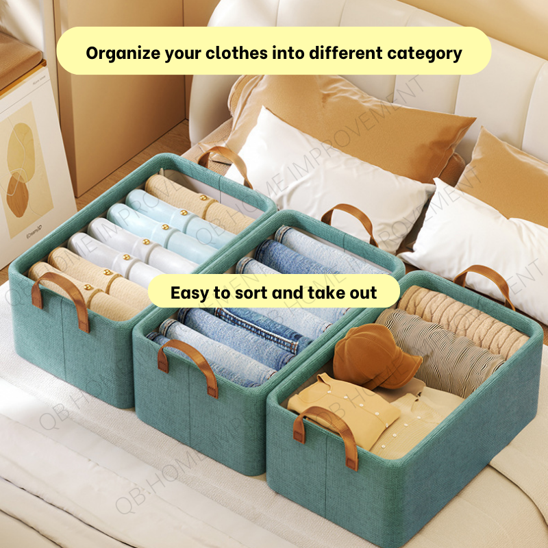 Large Capacity Foldable Clothes Storage Box With steel frame Clothes ...
