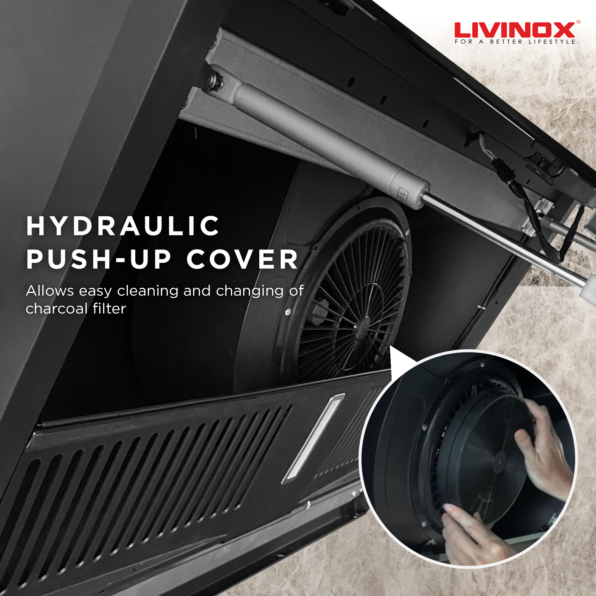 LIVINOX LCH-ROCK-X-90BL LCH-STONE-90BL LCH-NITE-90BL Slanted Chimney ...