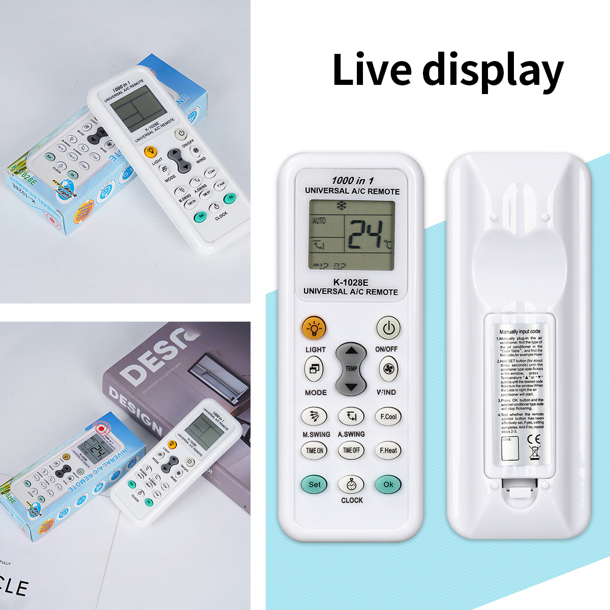 🏠Universal Aircond Remote Control 1000 In 1 All Brand Model Supported ...